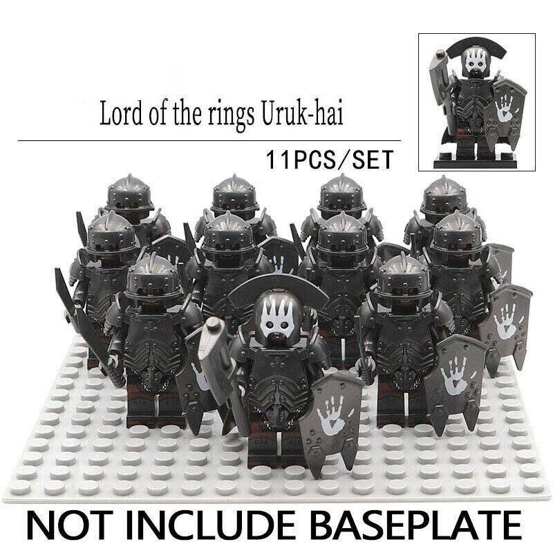 11Pcs/set Uruk Hai Assault Army Military The Lord Of The Rings  Minifigure