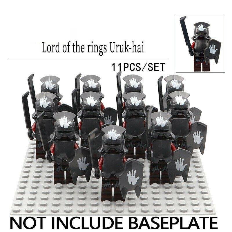 11Pcs/set Uruk-Hai Army Military The Lord Of The Rings  Minifigure Toys
