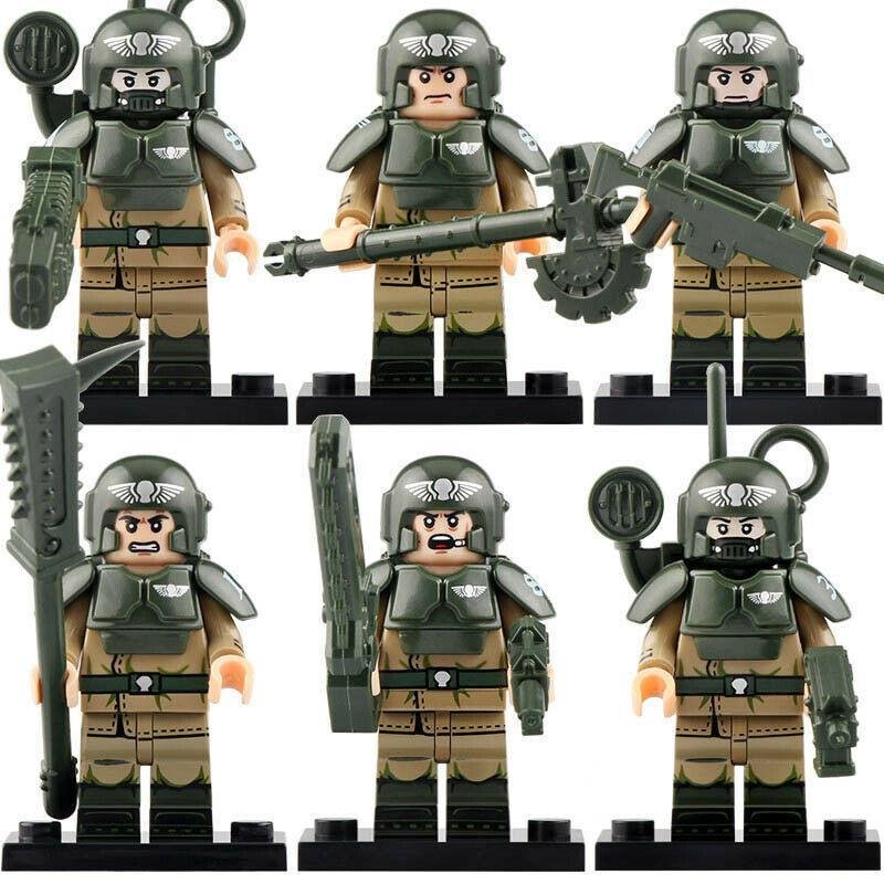 6Pcs/set Assault Commander Signal Corps Military City Police  Minifigure