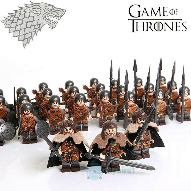 30Pcs Game of Thrones House Stark Composite Army  Minifigures Building Toy