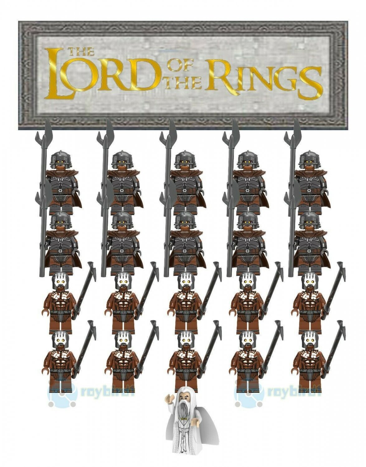 21Pcs Lord Of The Rings Isengard Army Shaman Berserker Uruk-hai  Minifigures
