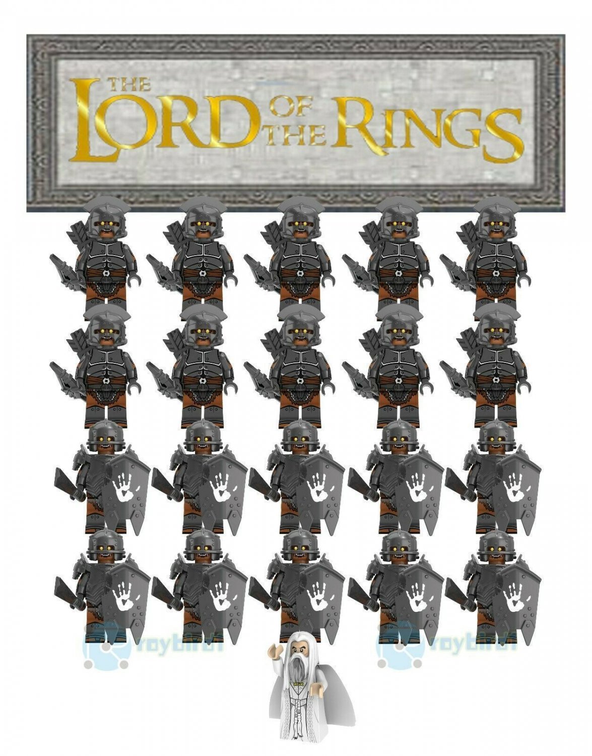 21Pcs Isengard Army Saruman Uruk-hai Archers The Lord Of The Rings Minifigures