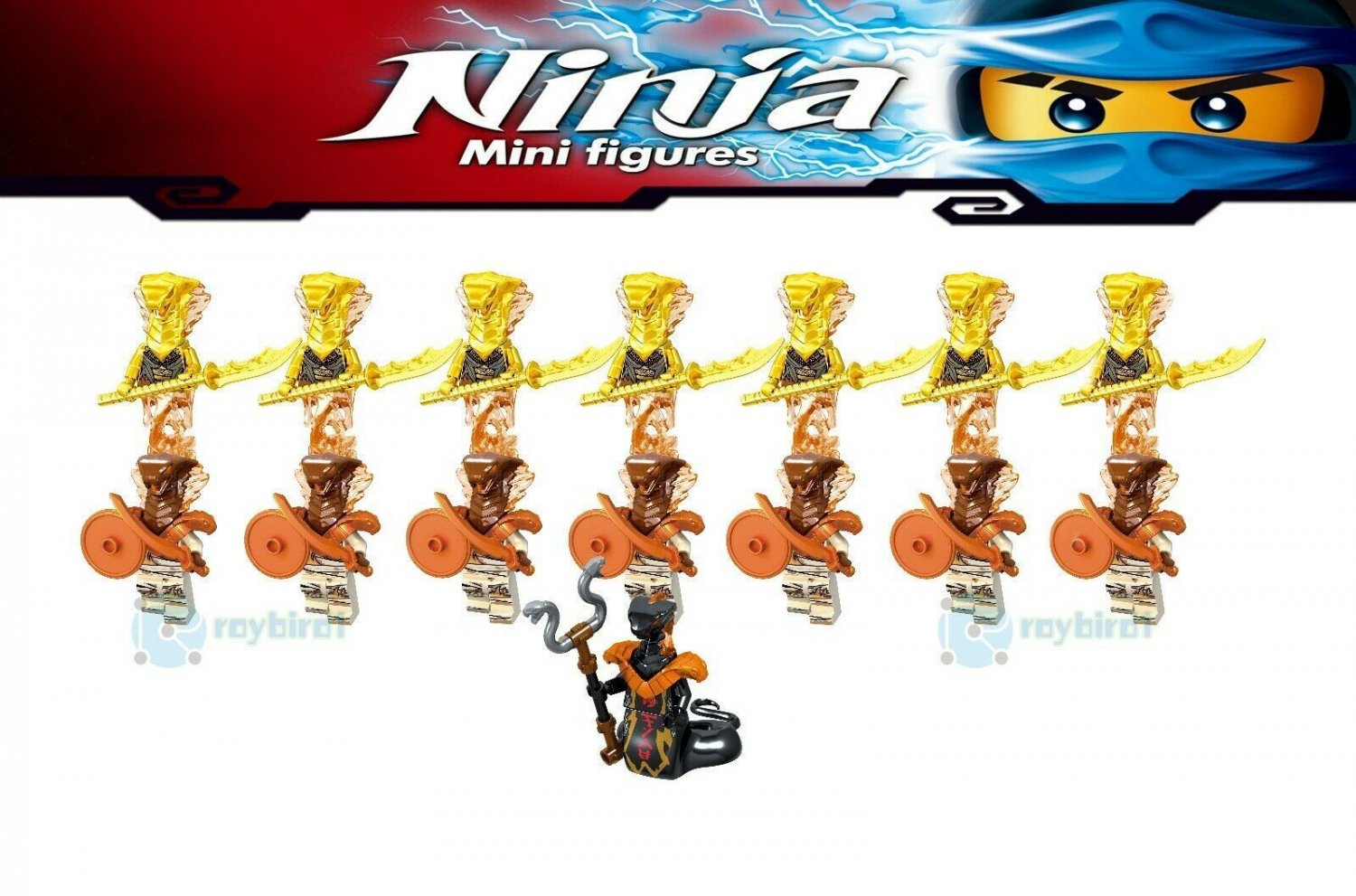 15Pcs/set Ninjago Desert Pyro Vipers Char Pyro Destroyers  Minifigures Toys