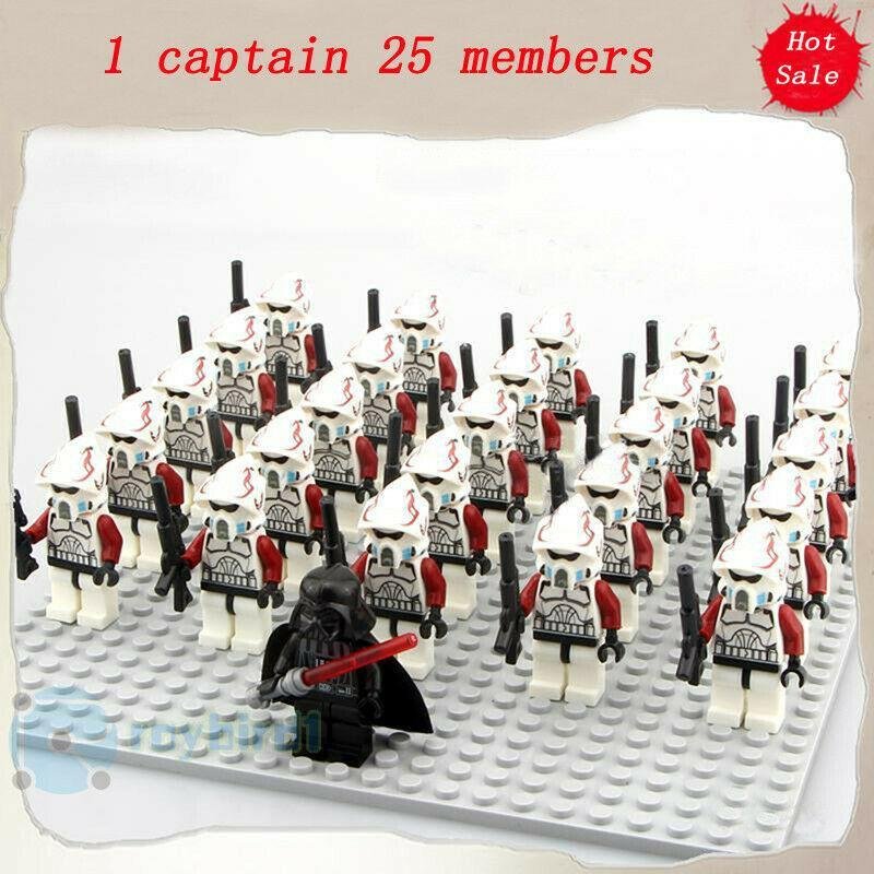 26Pcs/set Star Wars Battle ARC Clone Troopers Army  Minifigures Building Toy