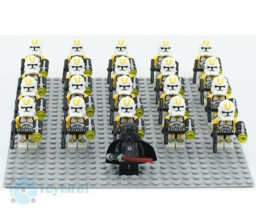 21Pcs/set Star Wars Battle Yellow Utapau Clone Trooper  Minifigures Toy