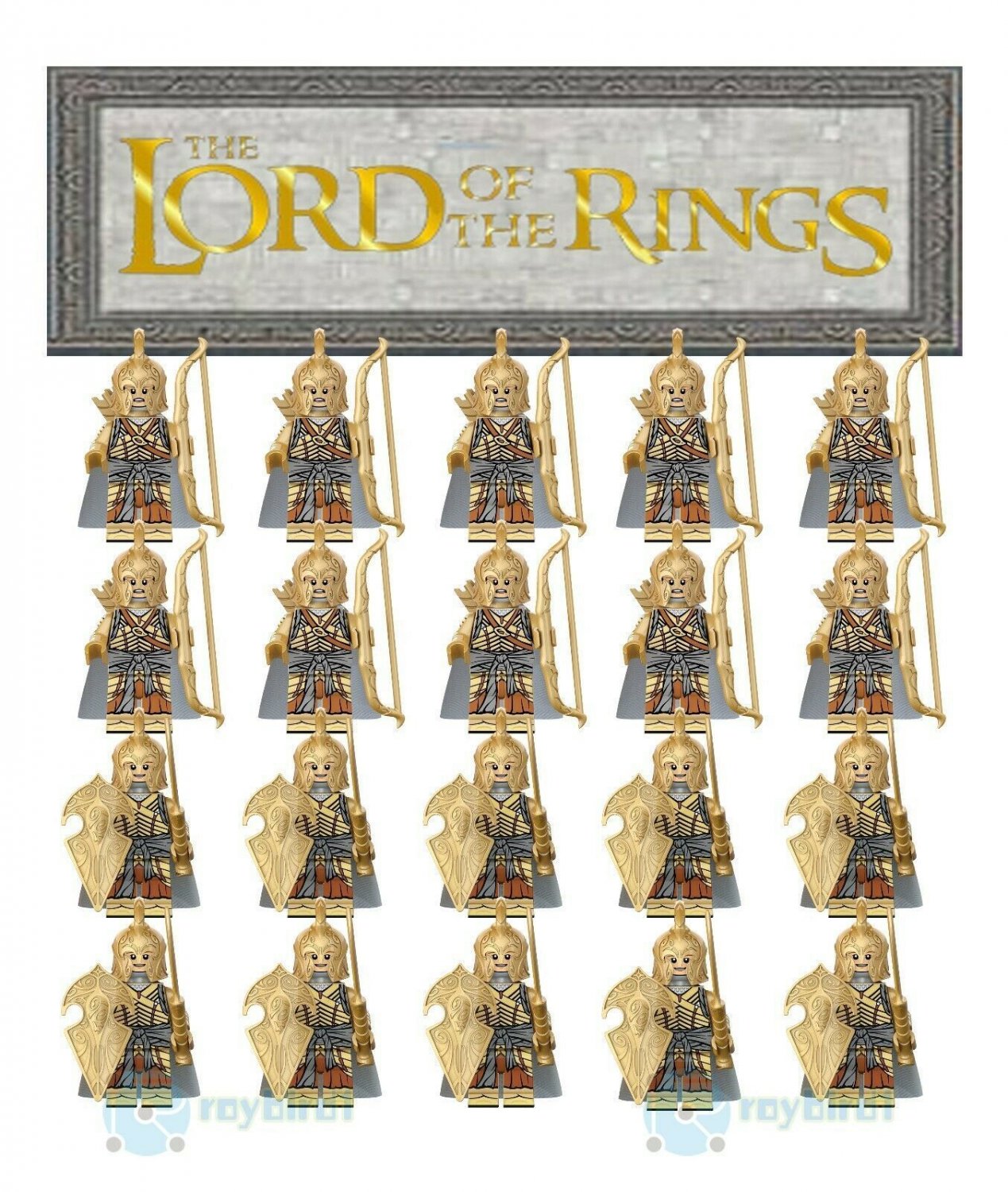 20Pcs Lord Of The Rings The Noldor Elves Sword Soldiers Archer  Minifigures