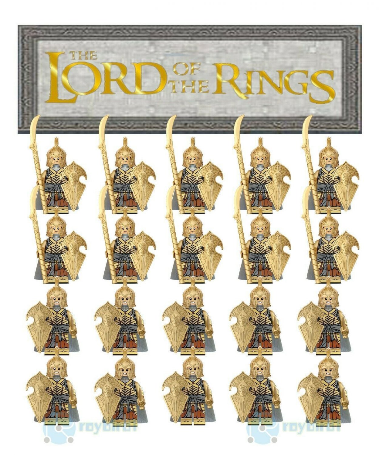 20Pcs Lord Of The Rings The Noldor Elves Long Knife Sword Army  Minifigures