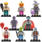 8Pcs/set Frankenstein Mask Elson Clown Hunter Witch The Horror  Minifigures