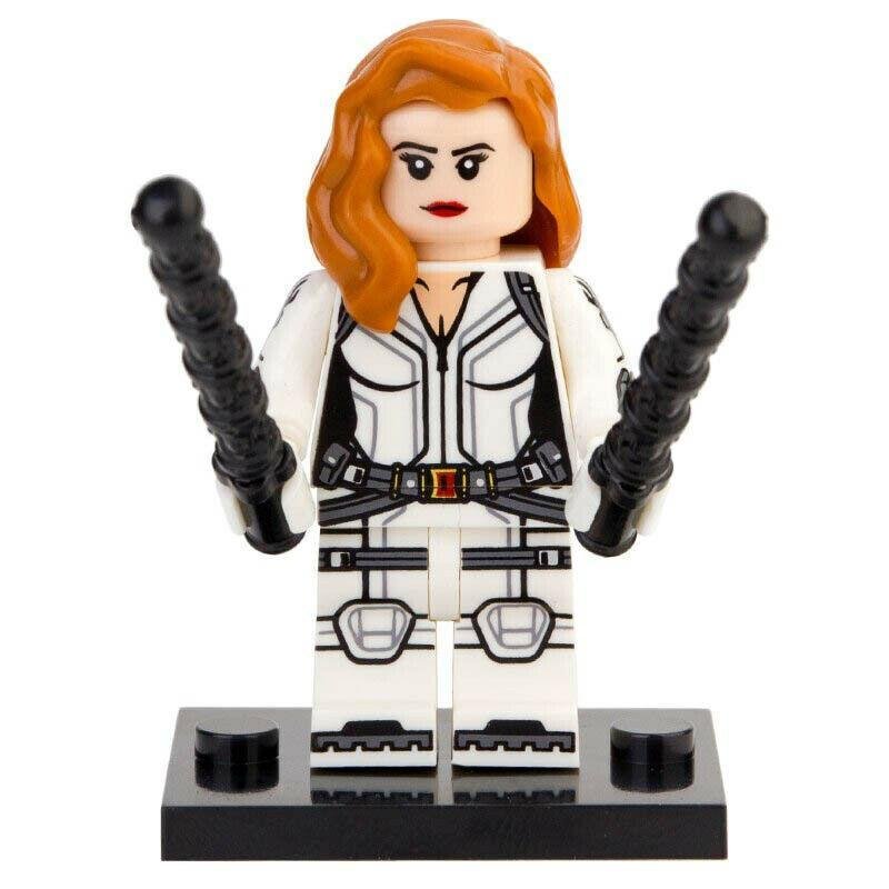 Black Widow [White Suit] Marvel Super Heroes  Minifigure Toys Gift