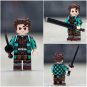 8pcs Demon Slayer Kimetsu no Yaiba Tanjiro Nezuko Inosuke Akaza Minifigures Toys