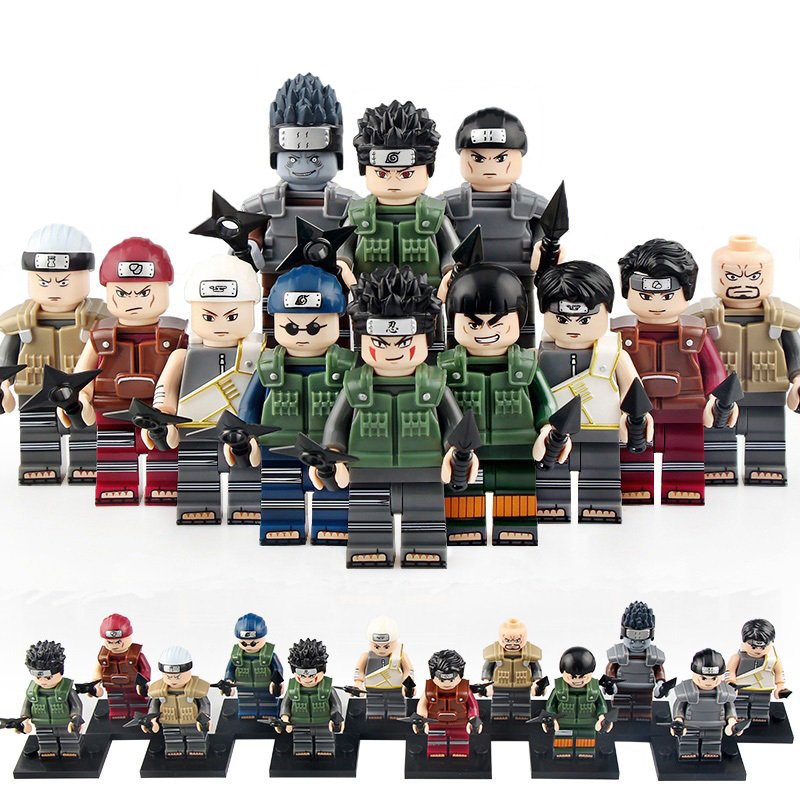 12pcs Naruto Five Shinobi Villages Leaf Village Sand Village Ninja Minifigures