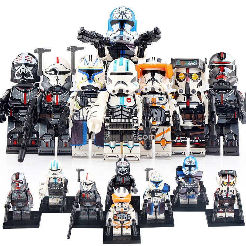 8pcs Star Wars The Bad Batch Clone Force 99 Captain Rex Jesse Cody Minifigures