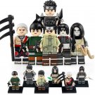 6pcs Naruto Hiruzen Sarutobi Orochimaru Rock Lee Sai Shino Hidan Minifigures Toy
