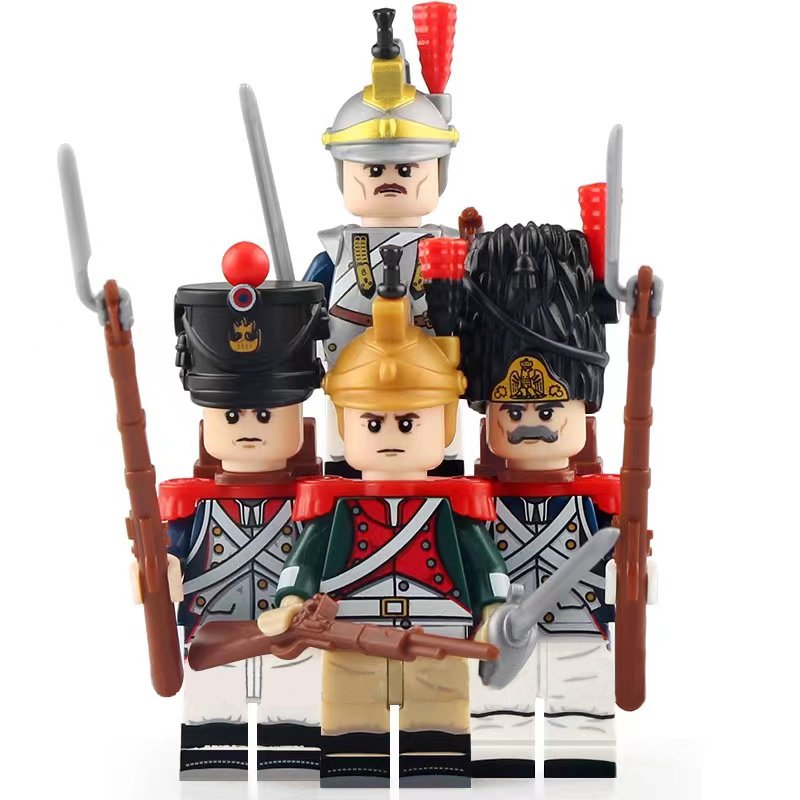4pcs Napoleonic Wars French Army Dragoon Cuirassier Grenadier Guard Minifigures