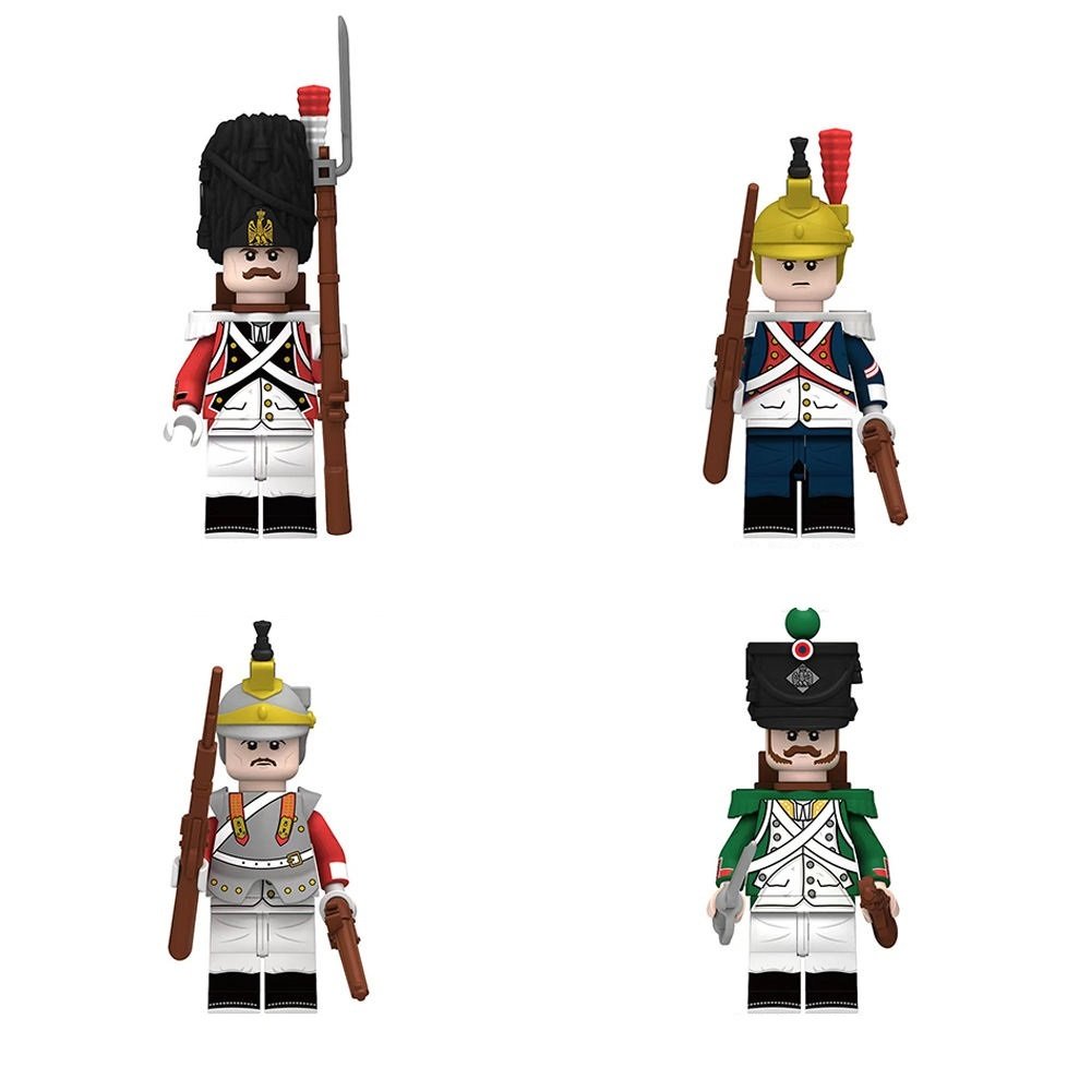4pcs Napoleonic Wars Swiss Grenadier Italian Infantry Dutch Dragoons Minifigures