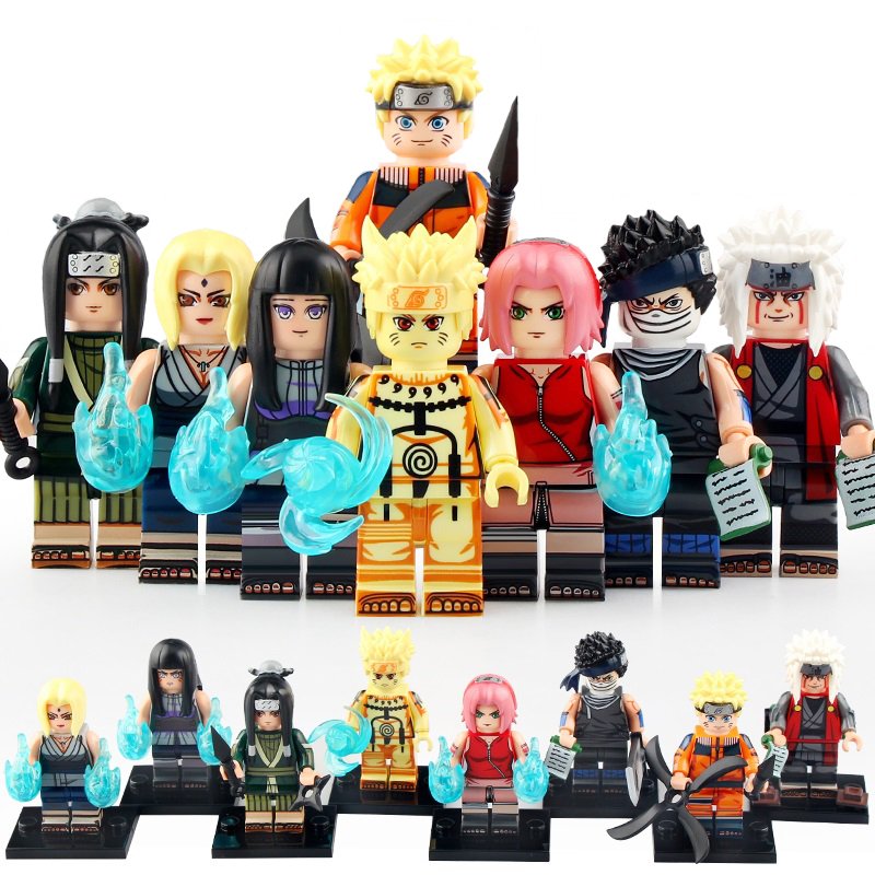 8pcs Naruto Sakura Tsunade Senju Jiraiya Hinata Hyuga Zabuza Haku Minifigures