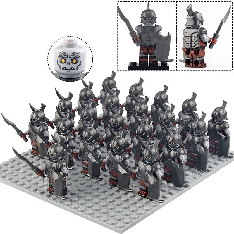 21pcs Mordor Orcs Heavy Armored Army The Lord Of The Rings Minifigures Toys