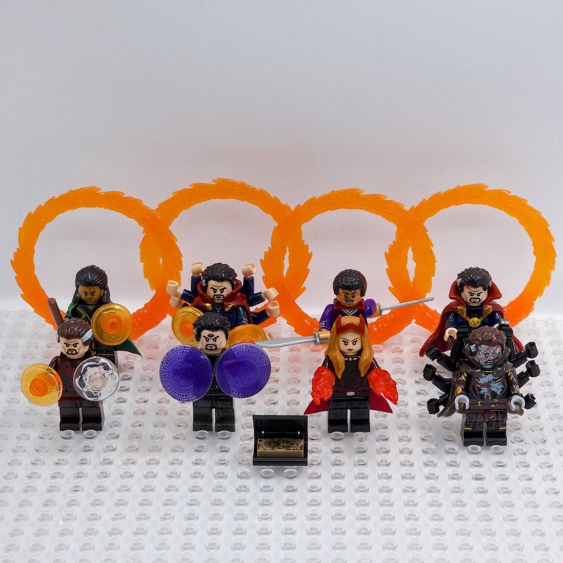 8pcs Doctor Strange Multiverse of Madness with Portals Scarlet Witch Minifigures