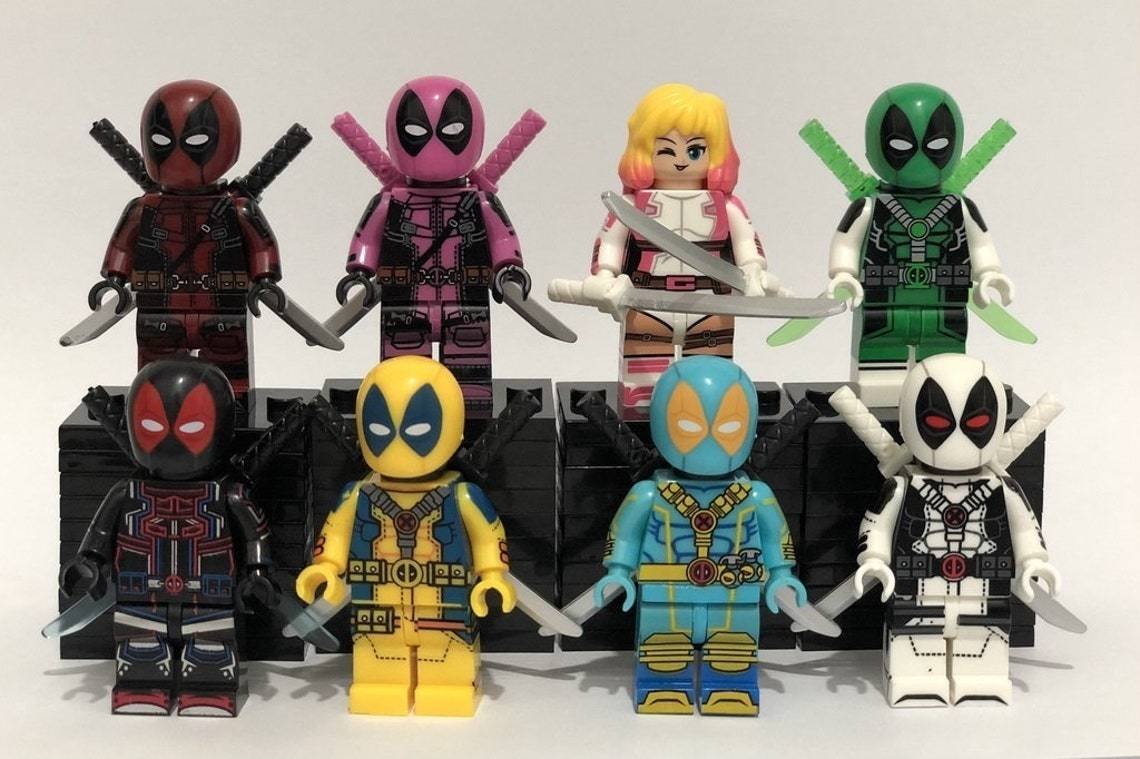 8pcs Various Deadpool Rosa Gwenpool Tron Xmen X-Force Minifigures