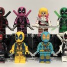 8pcs Various Deadpool Rosa Gwenpool Tron Xmen X-Force Minifigures