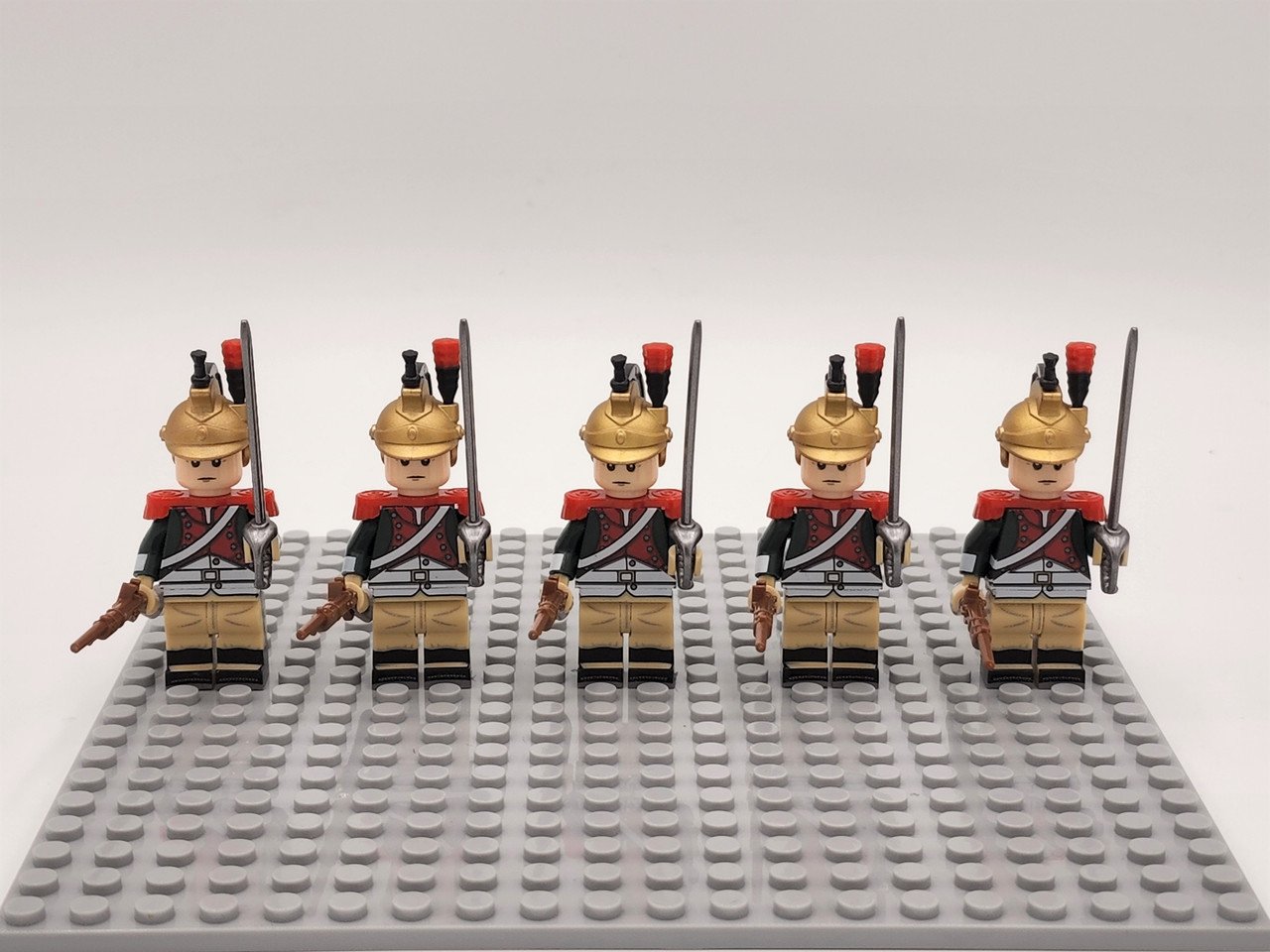 5Pcs French Dragoons Cavalry French Army Soldiers Napoleonic Wars Minifigures