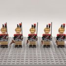 5Pcs French Dragoons Cavalry French Army Soldiers Napoleonic Wars Minifigures