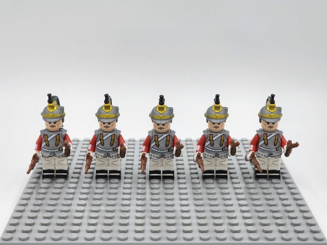 5Pcs Spanish Cuirassiers Cavalry Spanish Army Napoleonic Wars Minifigures