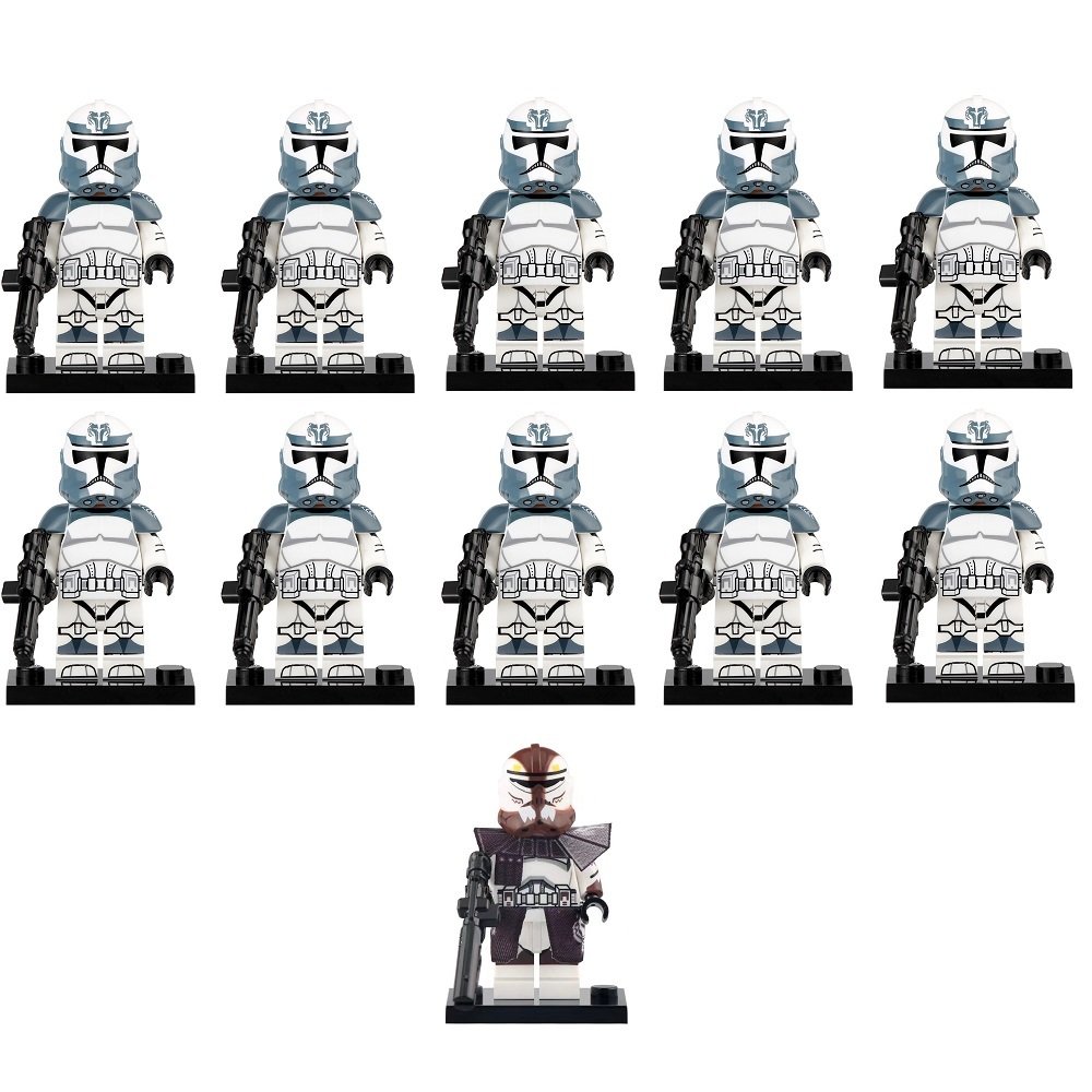 11Pcs Star Wars Commander Wolffe 104th Battalion Wolfpack troopers Minifigures