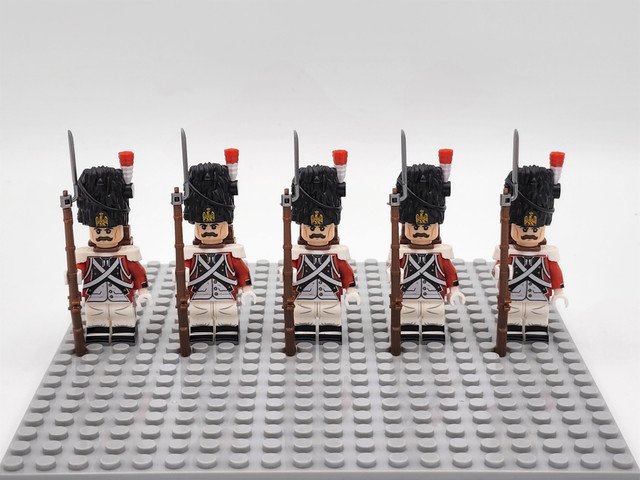 5Pcs Swiss 4th Line Infantry Grenadiers Swiss Army Napoleonic Wars Minifigures