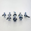 8pcs 501st Battalion Star Wars Hardcase Rex Jesse Fives Echo Tup Minifigures