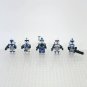 8pcs 501st Battalion Star Wars Hardcase Rex Jesse Fives Echo Tup Minifigures