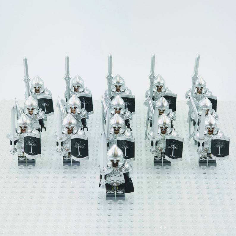 16pcs Lord of the Rings Gondor Soldiers Archers Swordsman Spearman Minifigures