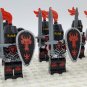 10pcs Castle Red Dragon Knight (with Helmet Closed Red Plume) Minifigures