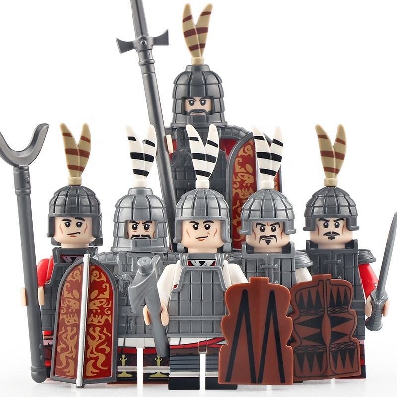 6pcs Ancient Chinese Northern Han and Southern Han Dynasty Soldiers Minifigures