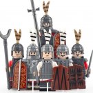 6pcs Ancient Chinese Northern Han and Southern Han Dynasty Soldiers Minifigures
