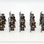 10pcs Japanese Samurai Warriors Buddhist Monk's Staff Helmet Armor Minifigures