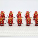 10pcs Japanese Samurai Ninja Sickle Weapons Helmet Armor Minifigures