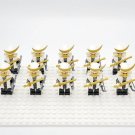 10pcs Japanese Samurai Bamboo Sword Bow and Arrow Helmet Armor Minifigures