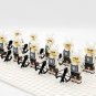 10pcs Japanese Samurai (White Armor) with Weapons Minifigures