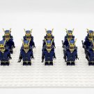 10pcs Japanese Samurai (Blue Armor) Archers Warriors Minifigures