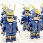 10pcs Japanese Samurai (Blue Armor) Archers Warriors Minifigures