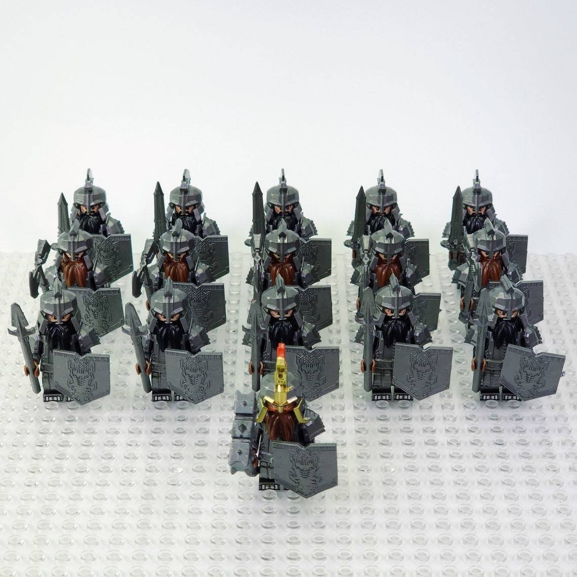 16pcs Iron Hills Dwarf army Dain II Ironfoot The Lord of the Rings Minifigures