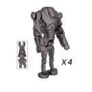 4pcs Gray Super Battle Droid (with Cannon Arm) Star Wars Minifigures Toys