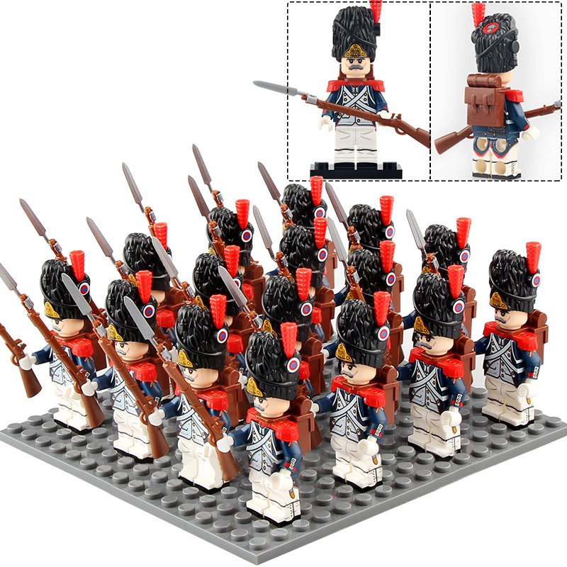 16pcs Napoleonic Wars French Imperial Guard Line Infantry Grenadier Minifigures