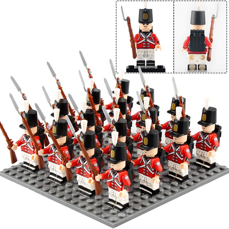 16pcs Napoleonic Wars Britain Army the British Fusilier Soldiers Minifigures
