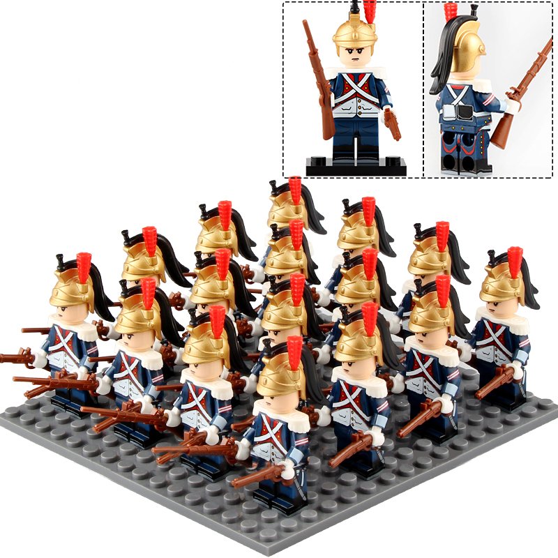 16pcs Napoleonic Wars the Dutch Dragoon Cavalry Army Soldiers Minifigures