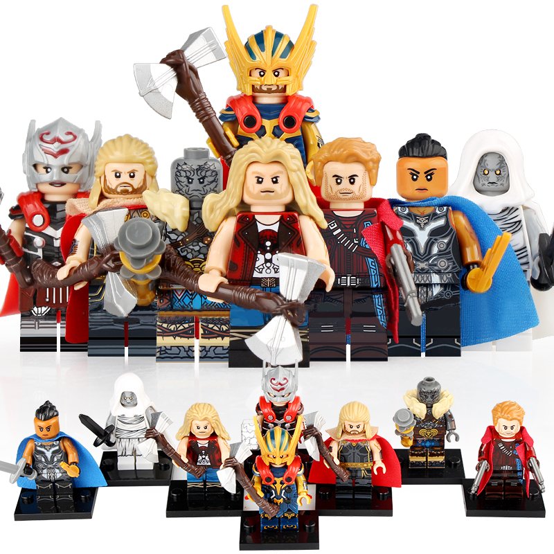 8pcs Thor Mighty Thor Jane Foster Gorr Star-Lord Korg Valkyrie Minifigures