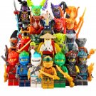24pcs Ninjago Forbidden Spinjitzu Overlord Snake Pyro Viper Oni Mask Minifigures