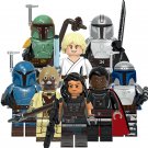 8pcs Star Wars Mandalorian Boba Fett Dune Moff Gideon Tusken Raider Minifigures