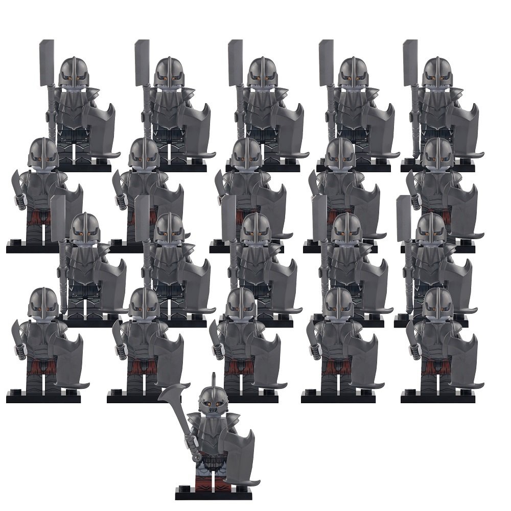 21pcs The Lord of the Rings Mordor Orcs Army Heavy Armor Soldiers Minifigures